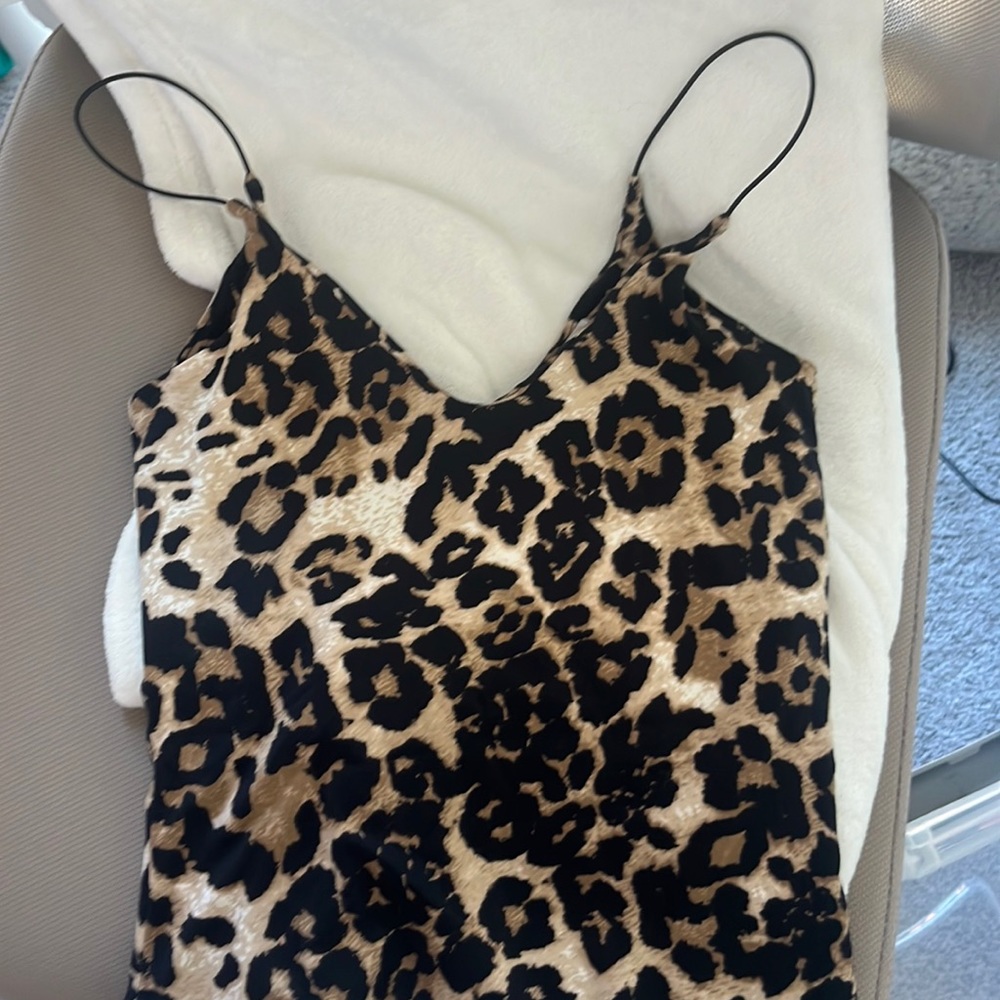 Cheetah print body suit - XS